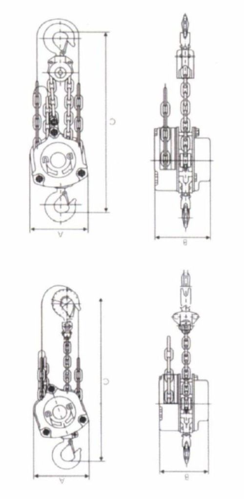 Light Duty Portable Chain Pulley Blocks,Chain Pulley Block Manufacturers